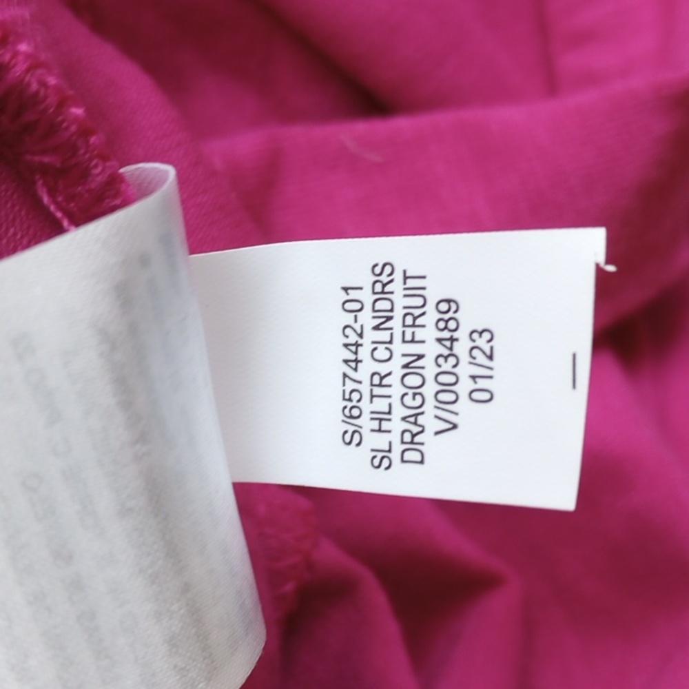 *50off3* NWOT Old Navy Slub-Knit Self-Bra Halter Midi Dress S Dragonfruit - Picture 7 of 7